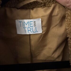 Time and Tru Faux Shearling Teddy Coat – Camel – Size 3X (24W/26W)